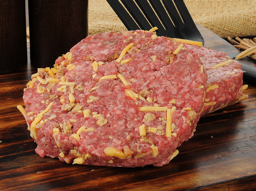 Pub Burgers with Bacon & Cheddar